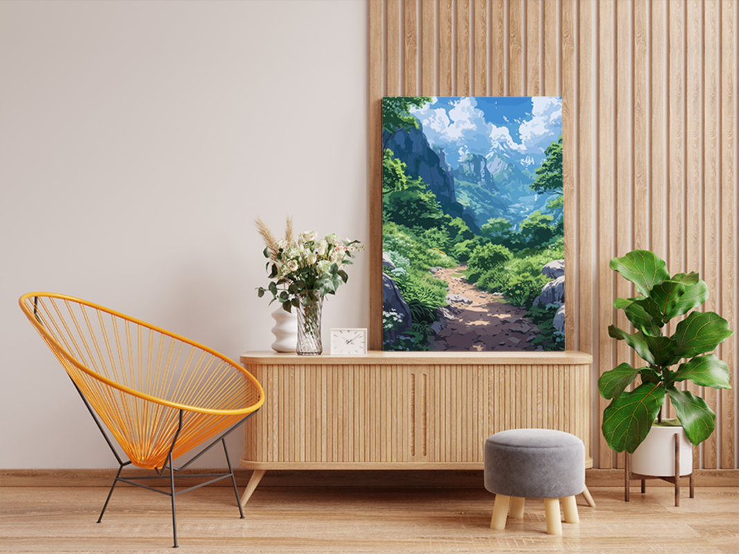 Tranquil Mountain Path Paint by Numbers Kit