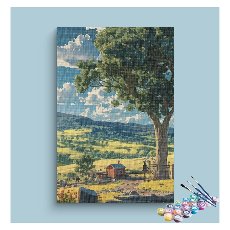 Golden Countryside Escape Paint by Numbers Kit