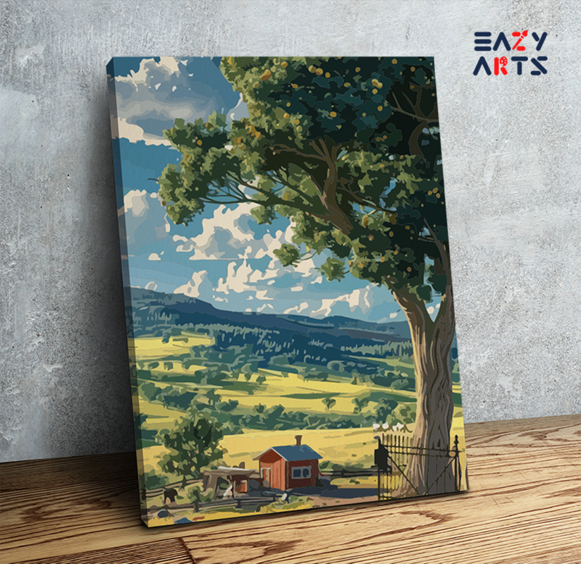Golden Countryside Escape Paint by Numbers Kit