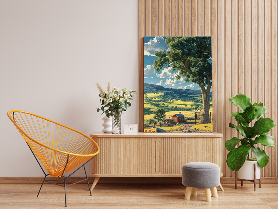 Golden Countryside Escape Paint by Numbers Kit