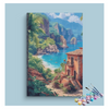 Eazy Arts Seaside Cliffs and Villa Paint by Numbers Kit