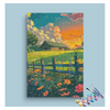 Eazy Arts Sunset Cottage in Bloom Paint by Numbers Kit
