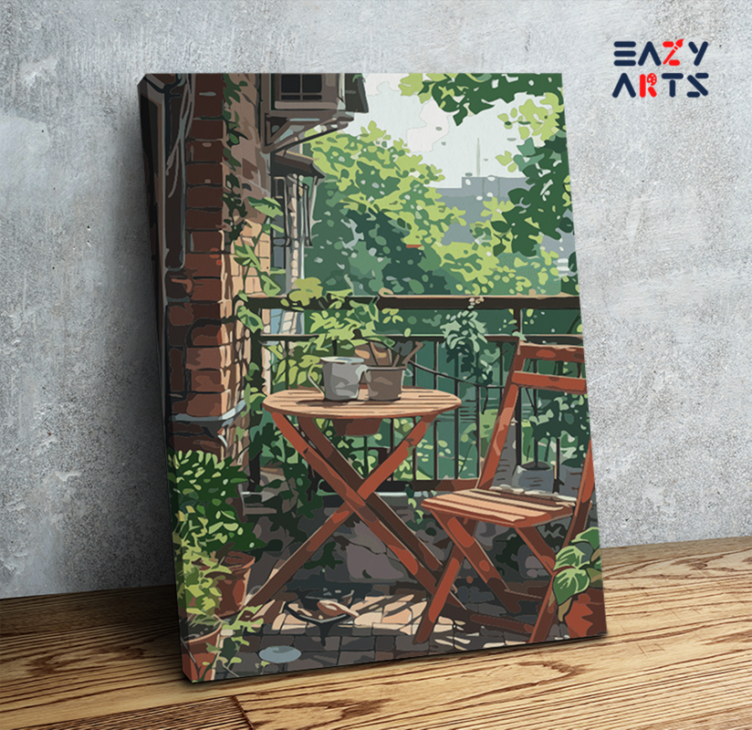 Cozy Balcony Garden Paint by Numbers Kit