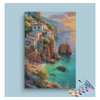Eazy Arts Cliffside Mediterranean Sunset Paint by Numbers Kit