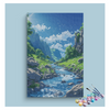 Eazy Arts Mountain Stream and Valley Paint by Numbers Kit