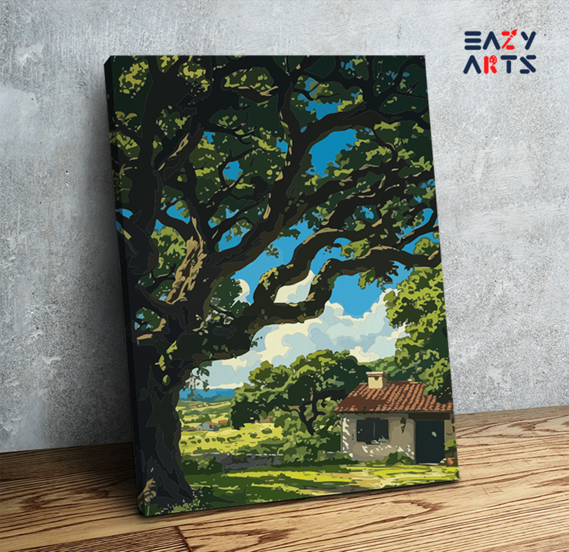 Tranquil Countryside Cottage Paint by Numbers Kit