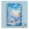 Eazy Arts Winter Forest Deer Scene Paint by Numbers Kit