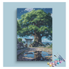 Eazy Arts Ancient Tree and Torii Gate Paint by Numbers Kit