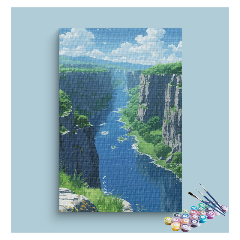 Majestic River Canyon Paint by Numbers Kit