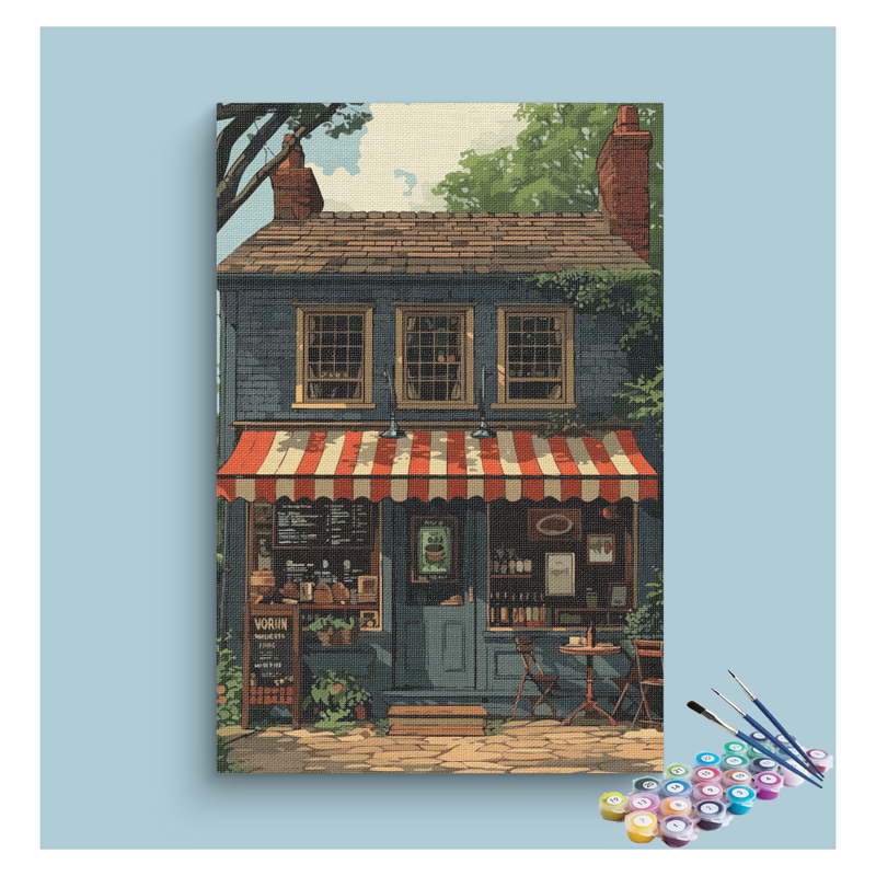 Vintage Street Café Paint by Numbers Kit
