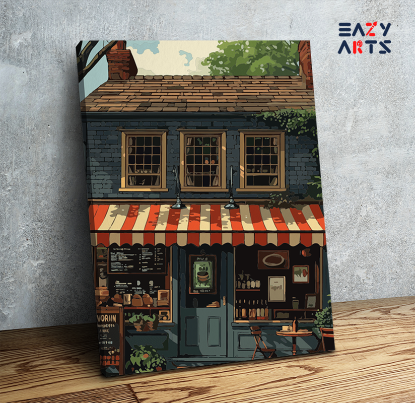 Vintage Street Café Paint by Numbers Kit