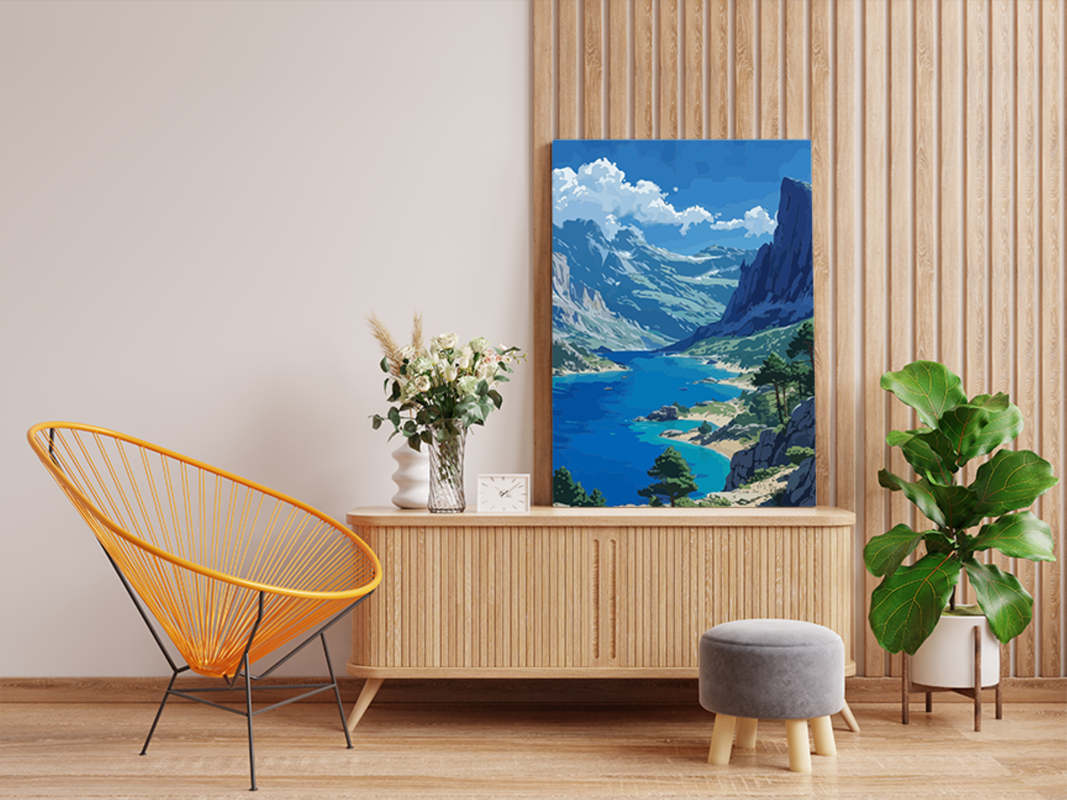 Majestic Mountain and Lake Paint by Numbers Kit