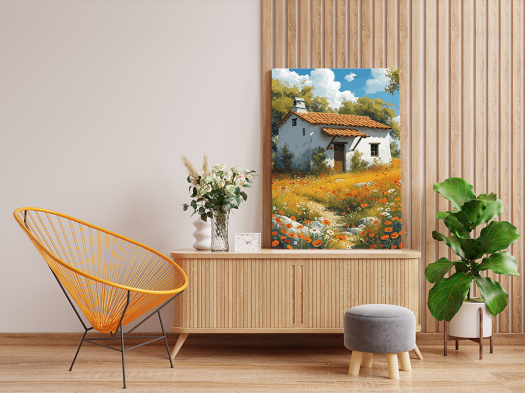Cozy Cottage in Bloom Paint by Numbers Kit