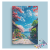 Eazy Arts Blooming Cherry Blossom Street Paint by Numbers Kit