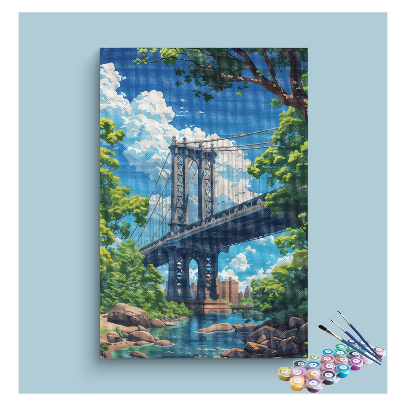 Iconic City Bridge Paint by Numbers Kit