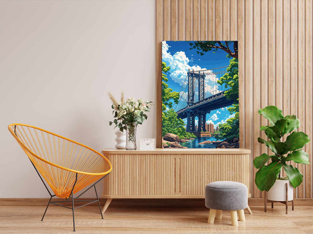 Iconic City Bridge Paint by Numbers Kit