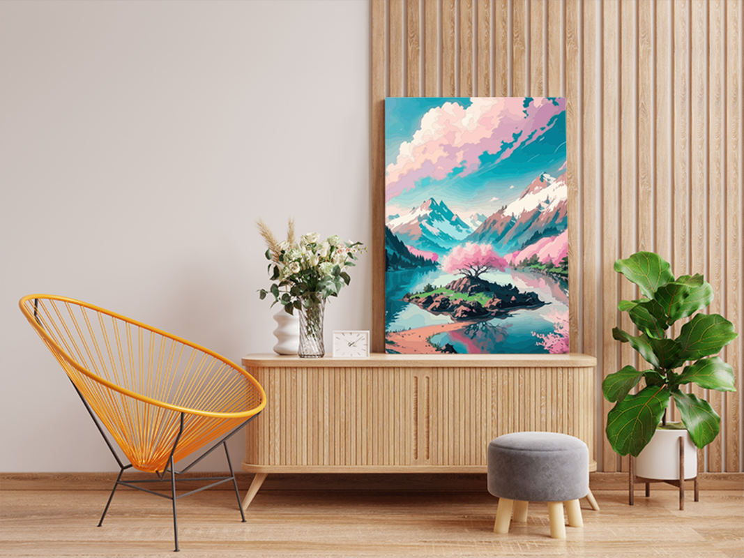 Majestic Mountain Blossom Paint by Numbers Kit