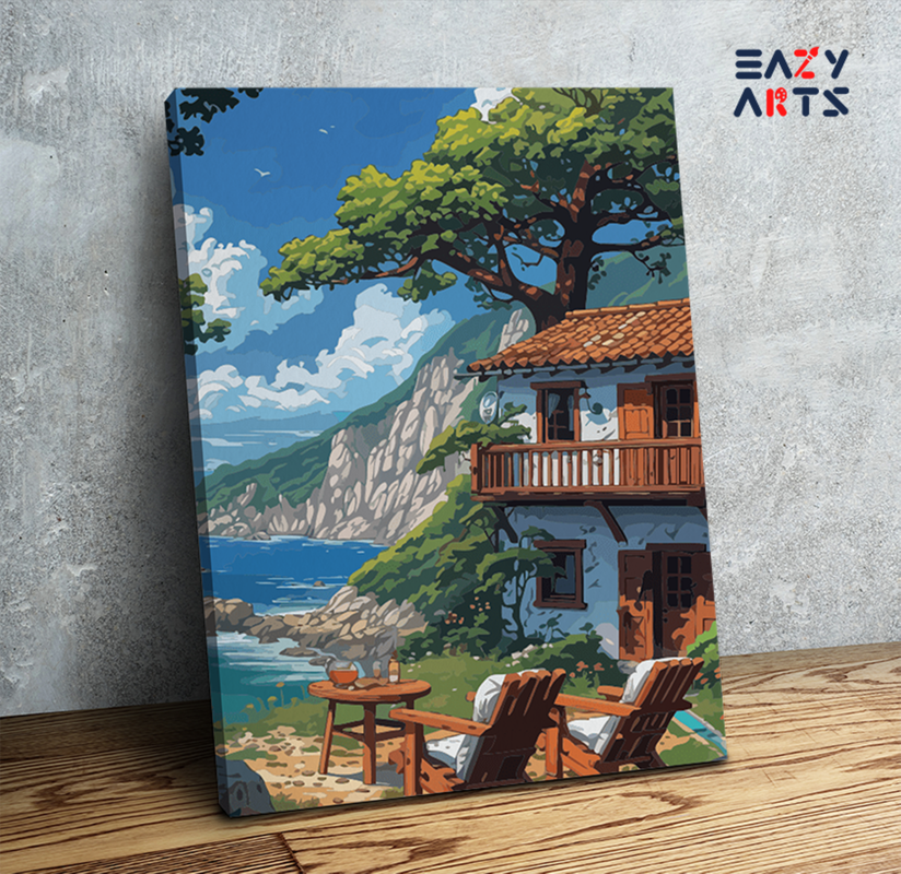 Coastal Cottage Getaway Paint by Numbers Kit