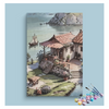 Eazy Arts Serene Lakeside Cottage Paint by Numbers Kit