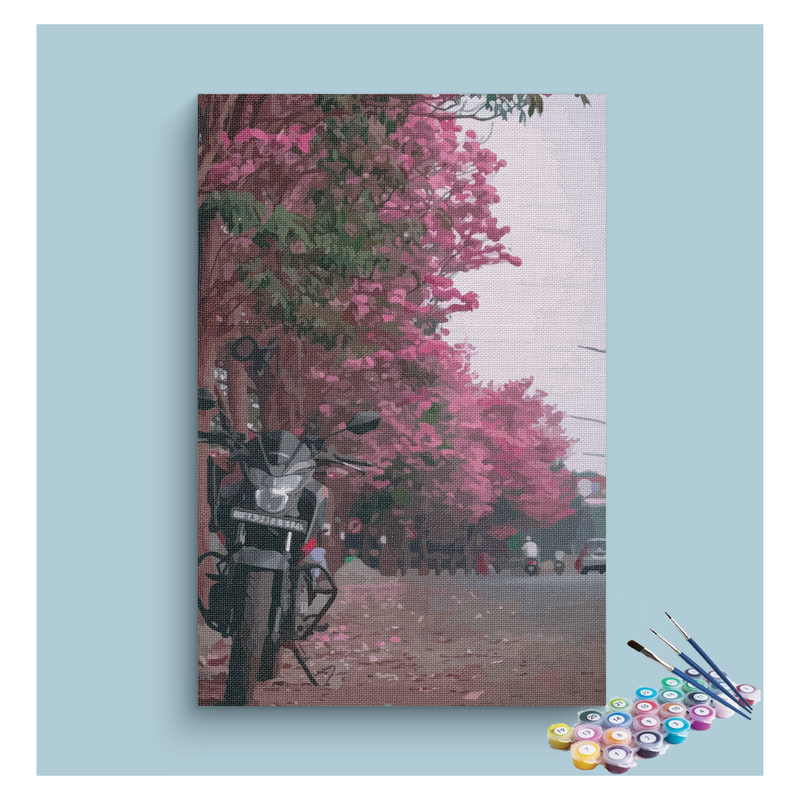 Bangalore Blossom Ride Paint by Numbers Kit