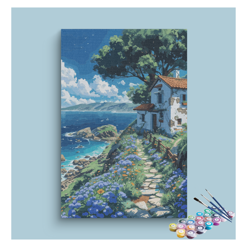 Coastal Cottage Garden Paint by Numbers Kit
