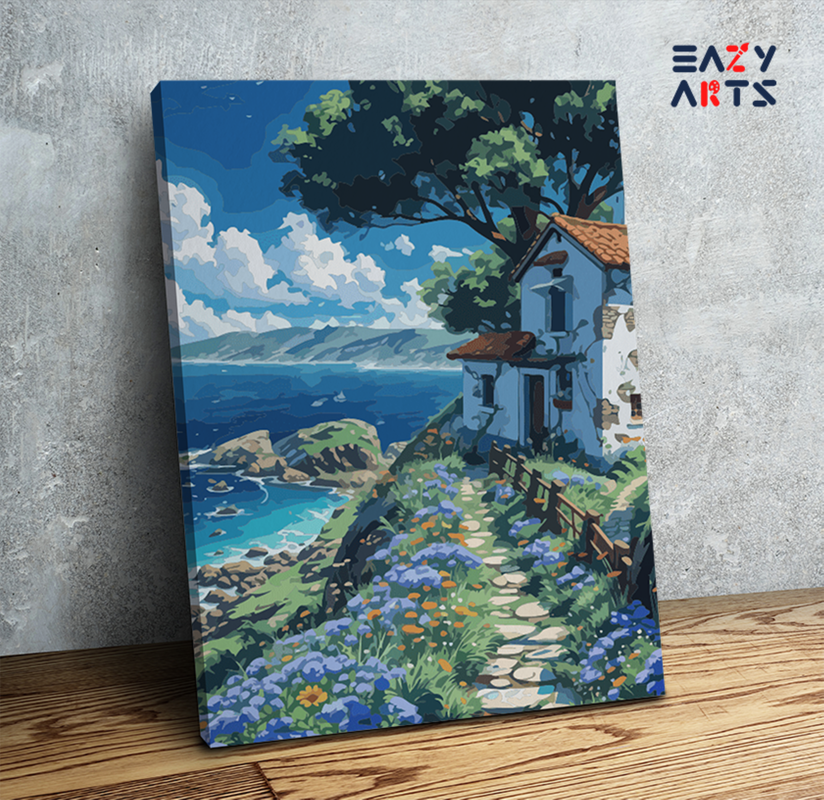 Coastal Cottage Garden Paint by Numbers Kit