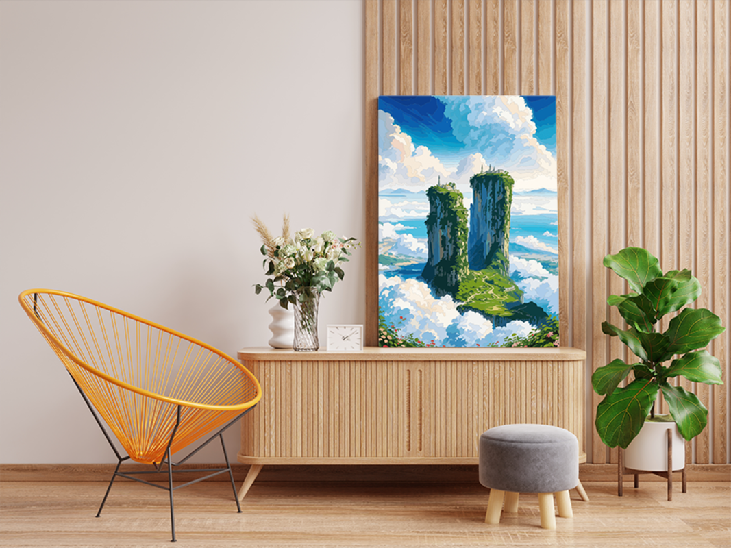 Skyward Peaks Landscape Paint by Numbers Kit