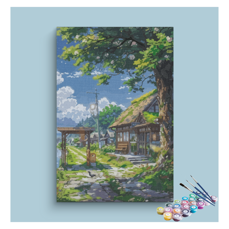 Countryside Cottage Pathway Paint by Numbers Kit