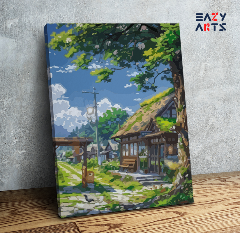 Countryside Cottage Pathway Paint by Numbers Kit