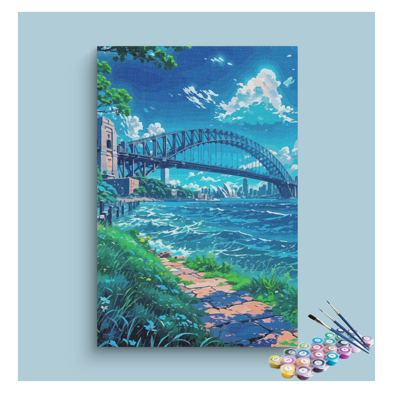 Iconic Sydney Harbour Bridge Paint by Numbers Kit
