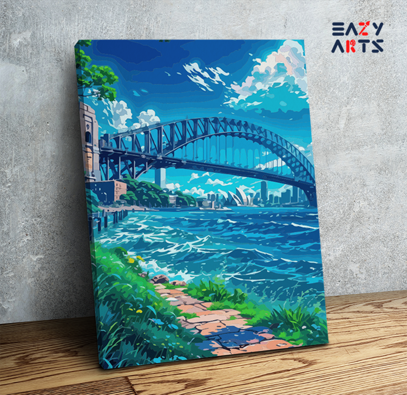 Iconic Sydney Harbour Bridge Paint by Numbers Kit
