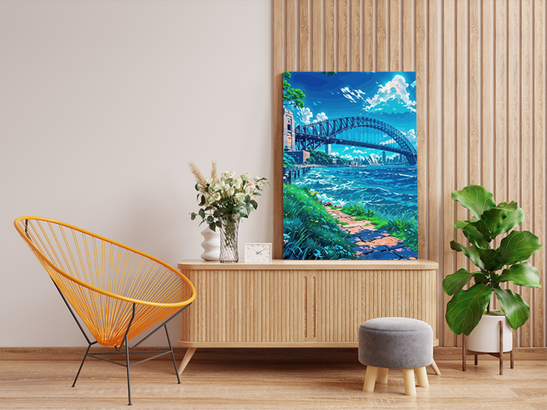 Iconic Sydney Harbour Bridge Paint by Numbers Kit