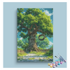 Eazy Arts Majestic Old Tree with Tire Swing Paint by Numbers Kit