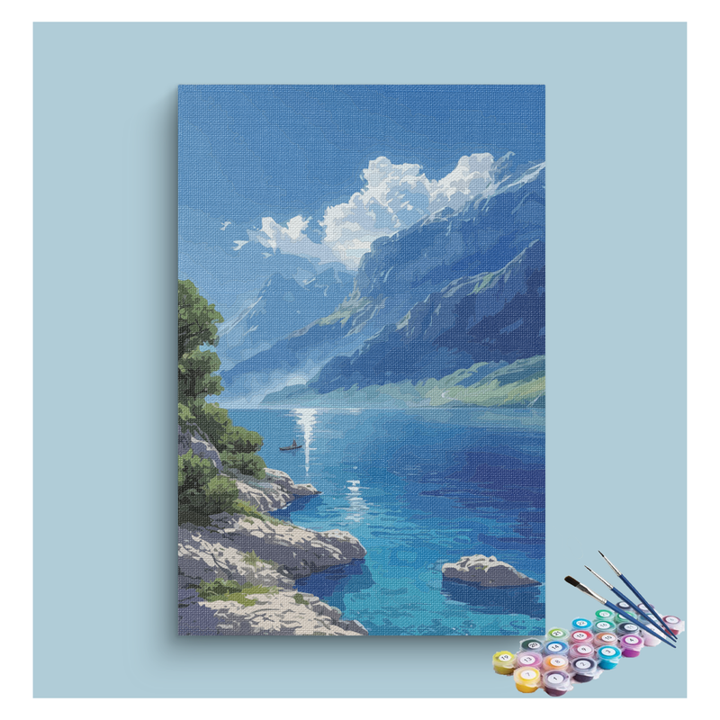 Tranquil Mountain Lake Paint by Numbers Kit