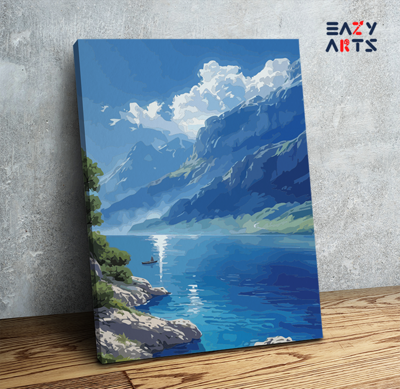 Tranquil Mountain Lake Paint by Numbers Kit