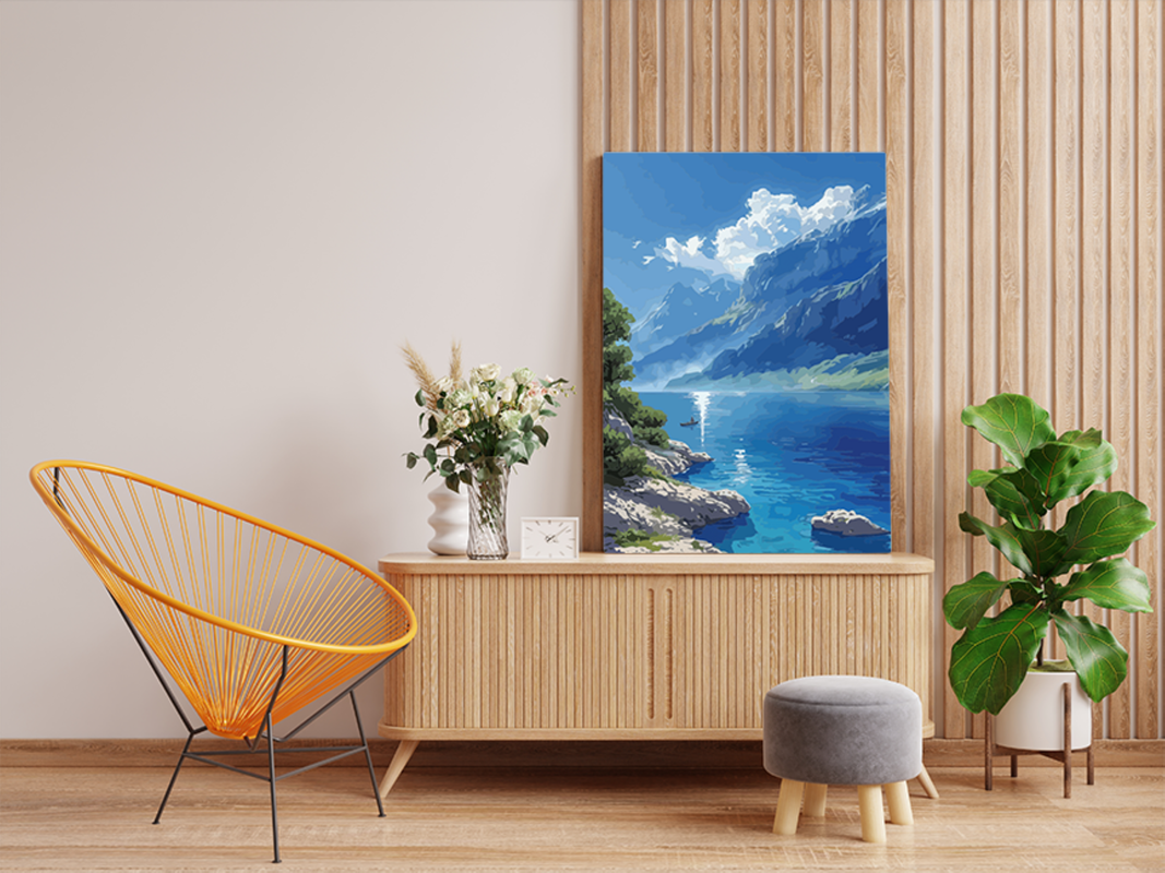 Tranquil Mountain Lake Paint by Numbers Kit