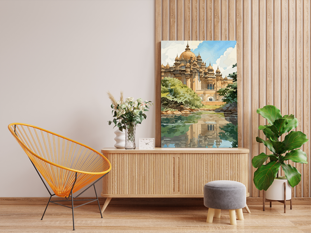 Majestic Palace Reflection Paint by Numbers Kit