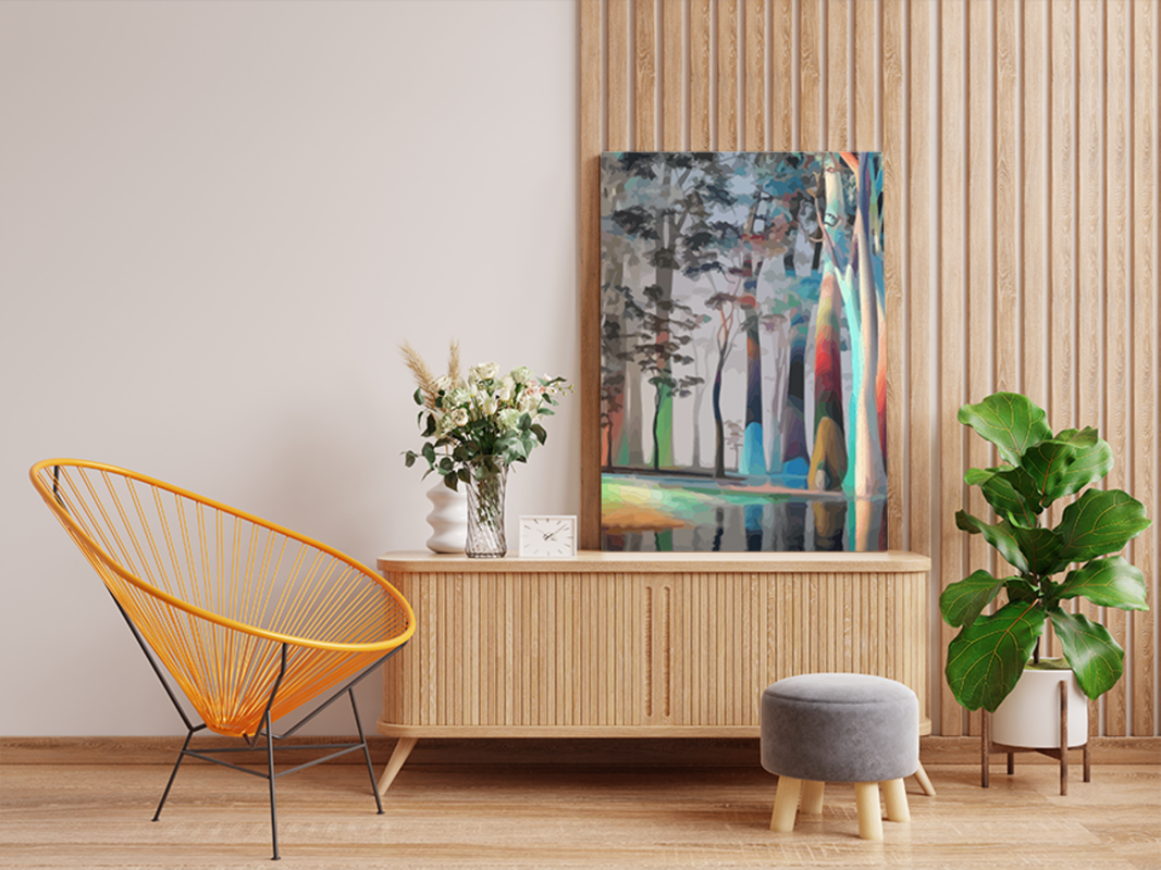 Vibrant Forest Reflections Paint by Numbers Kit