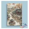 Eazy Arts Serene Pagoda Garden Paint by Numbers Kit