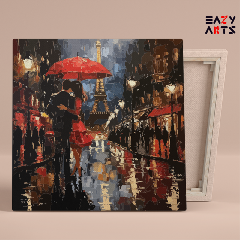 Lovers in Paris Paint by Numbers Kit