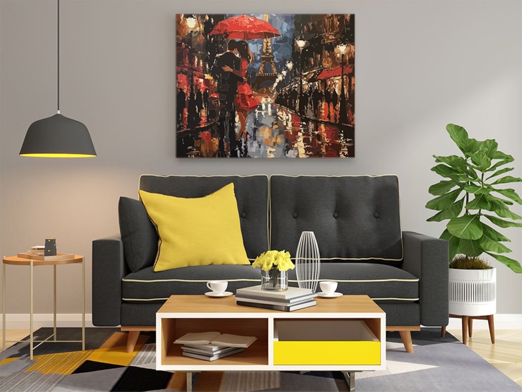 Lovers in Paris Paint by Numbers Kit