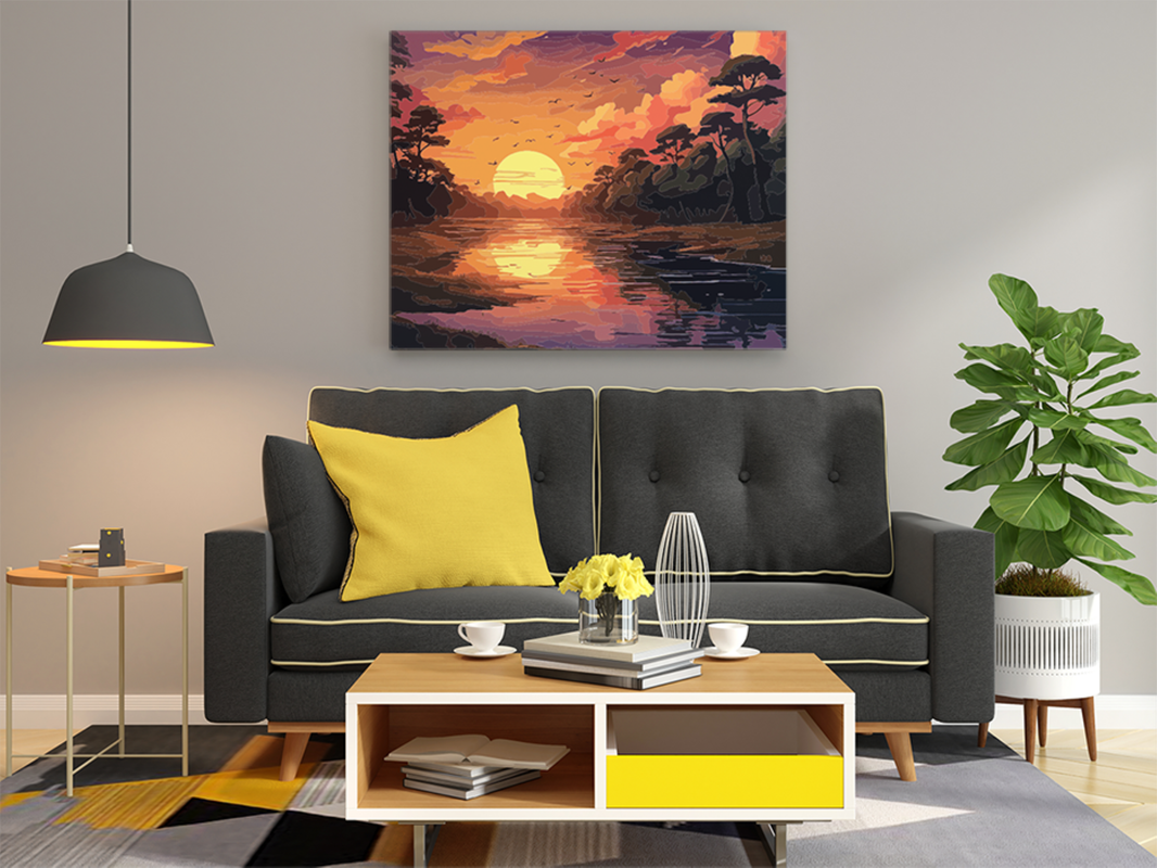 Tranquil Sunset River Paint by Numbers Kit