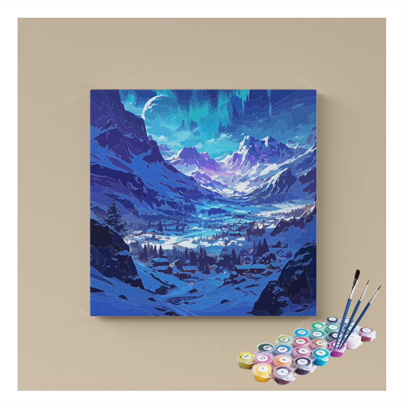 Aurora Snow Valley Paint by Numbers Kit