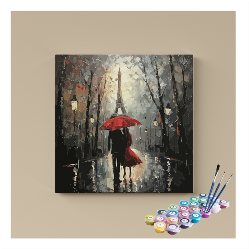 Romantic Evening in Paris Paint by Numbers Kit