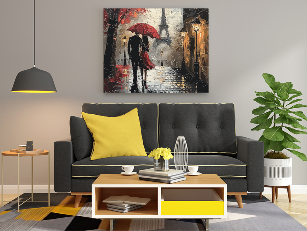 Romantic Walk in Paris Paint by Numbers Kit
