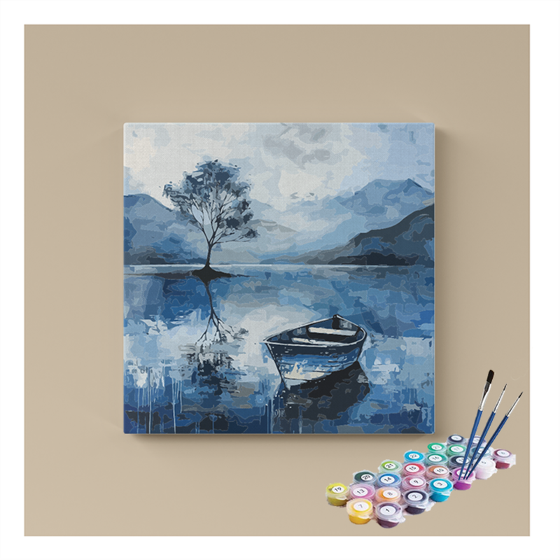 Tranquil Blue Lake Paint by Numbers Kit