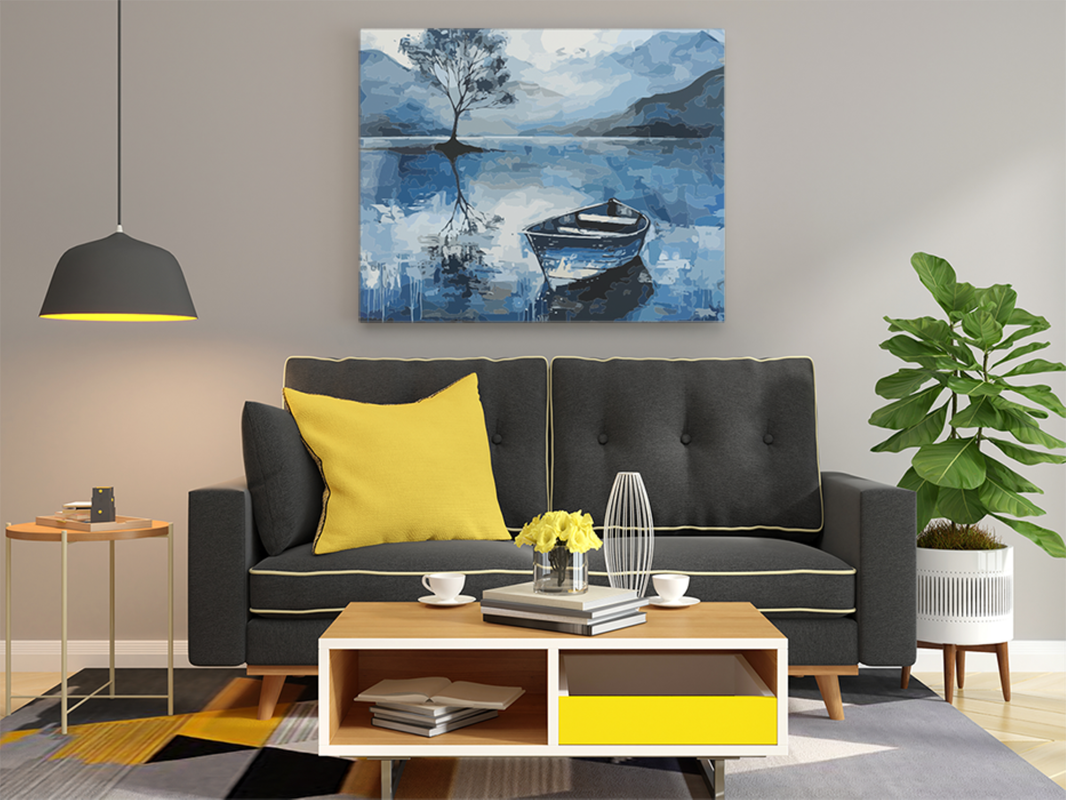 Tranquil Blue Lake Paint by Numbers Kit