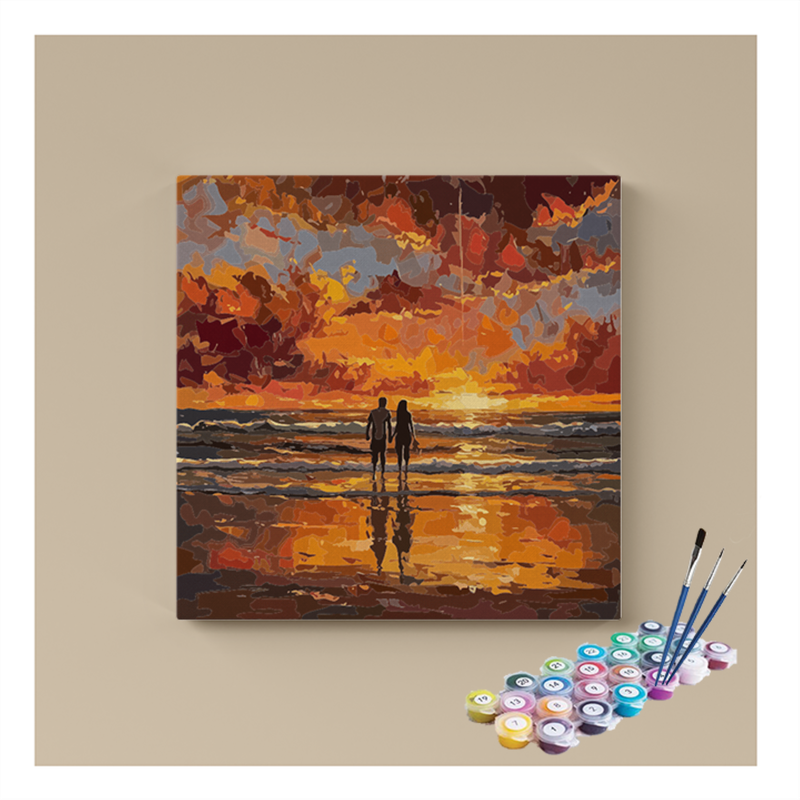 Romantic Sunset Beach Paint by Numbers Kit