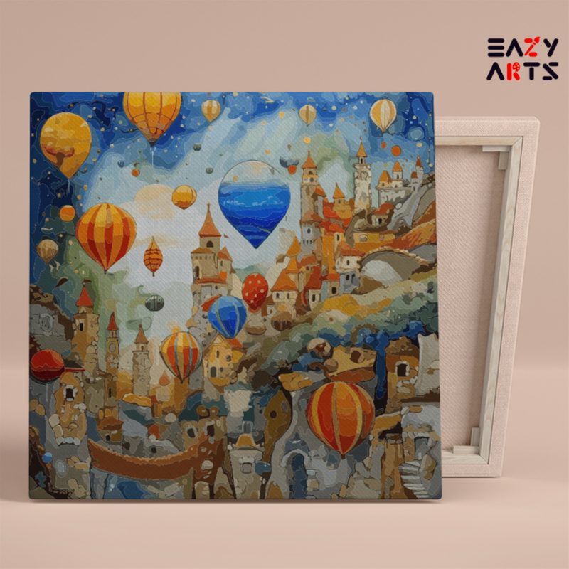 Hot Air Balloon Festival Paint by Numbers Kit
