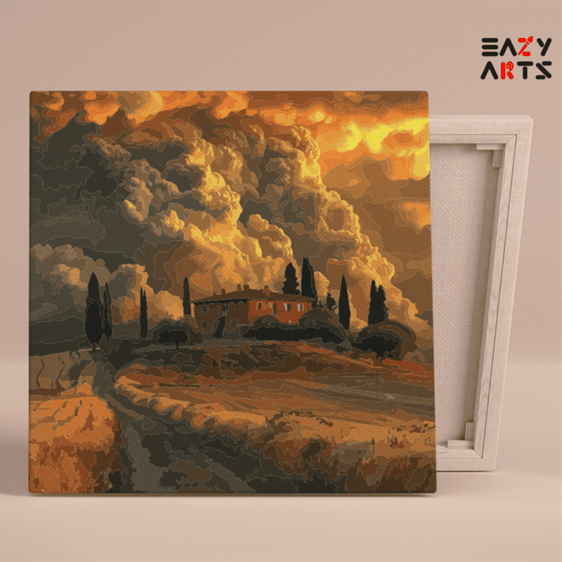 Golden Horizon Villa Paint by Numbers Kit